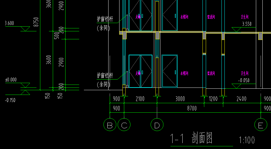 首层底标高
