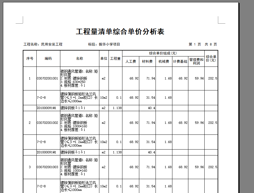 综合合计