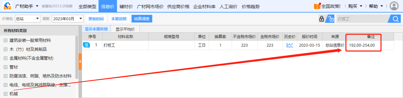 人工费信息价