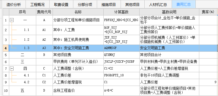 安全文明施工费