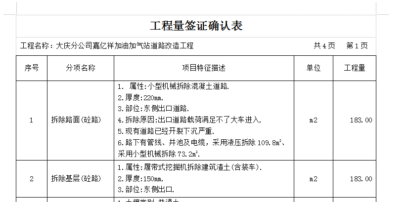 确认单