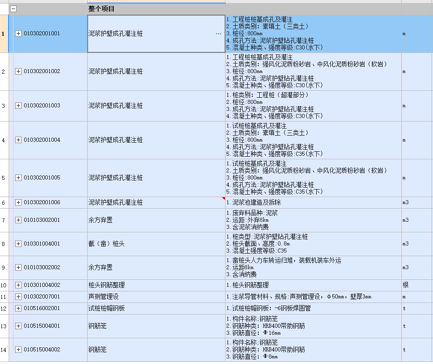 钻孔灌注桩要套哪些定额