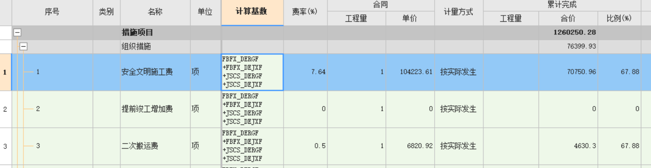 安全文明施工费