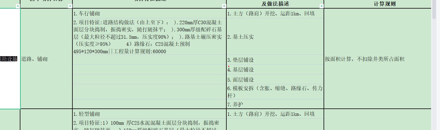 套清单