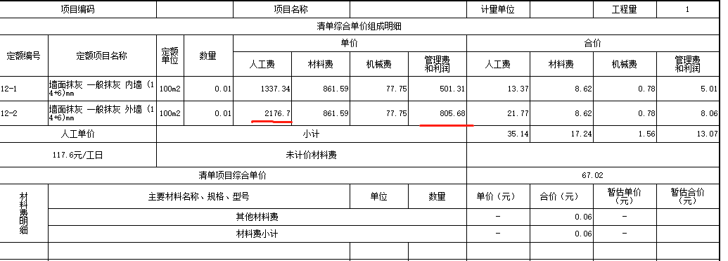 定额子目