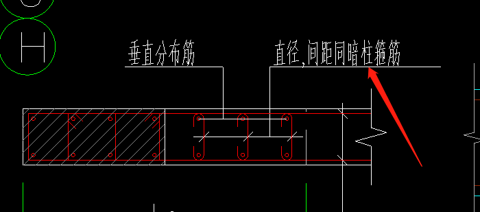 垂直分布筋的直径和间距同暗柱箍筋的直径和间距吗?