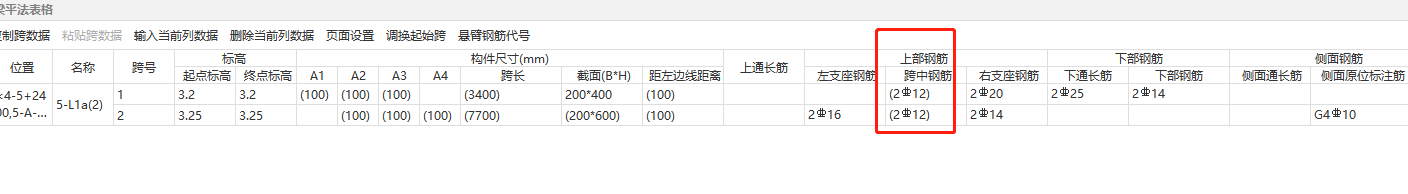 梁标注