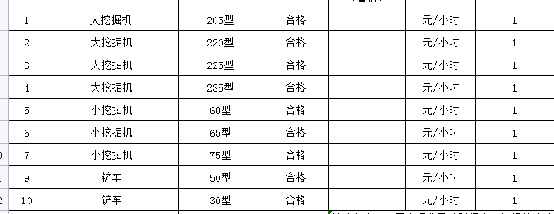 机械价格