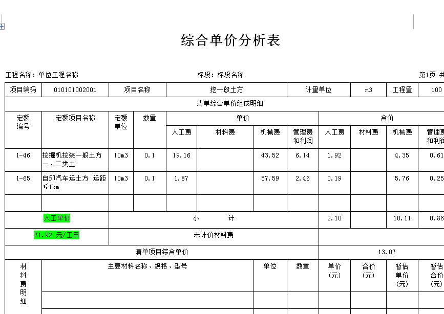 综合单价分析表中的人工单价怎么计算出来的？-服务新干线答疑解惑