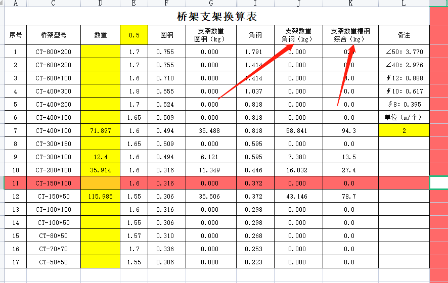 桥架支架计算