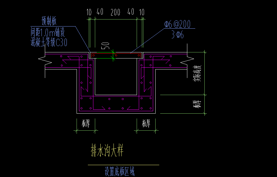 排水沟用什么构件画