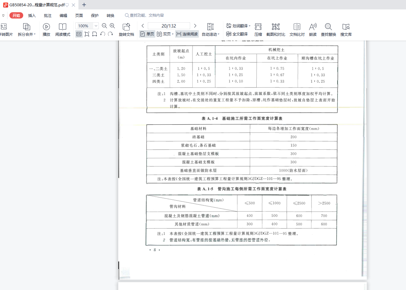 放坡系数