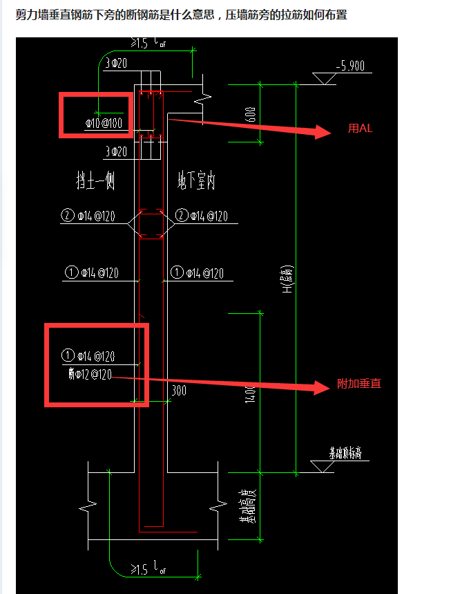 剪力墙垂直钢筋