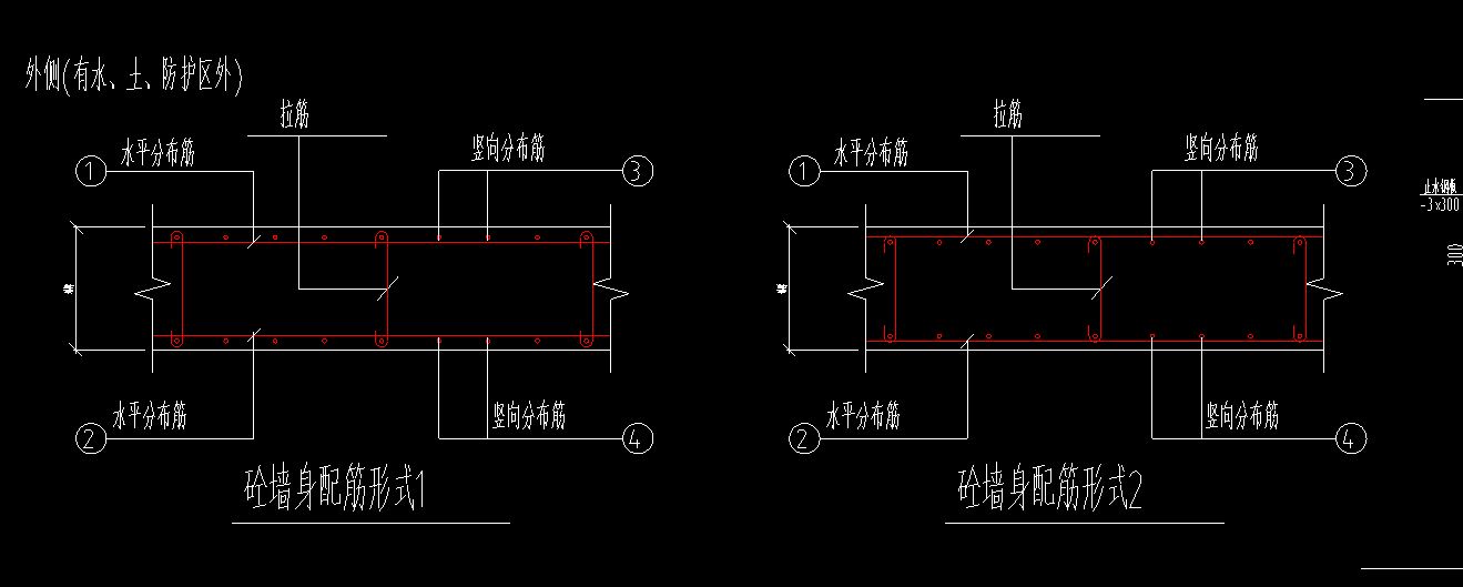 剪力墙水平分布筋