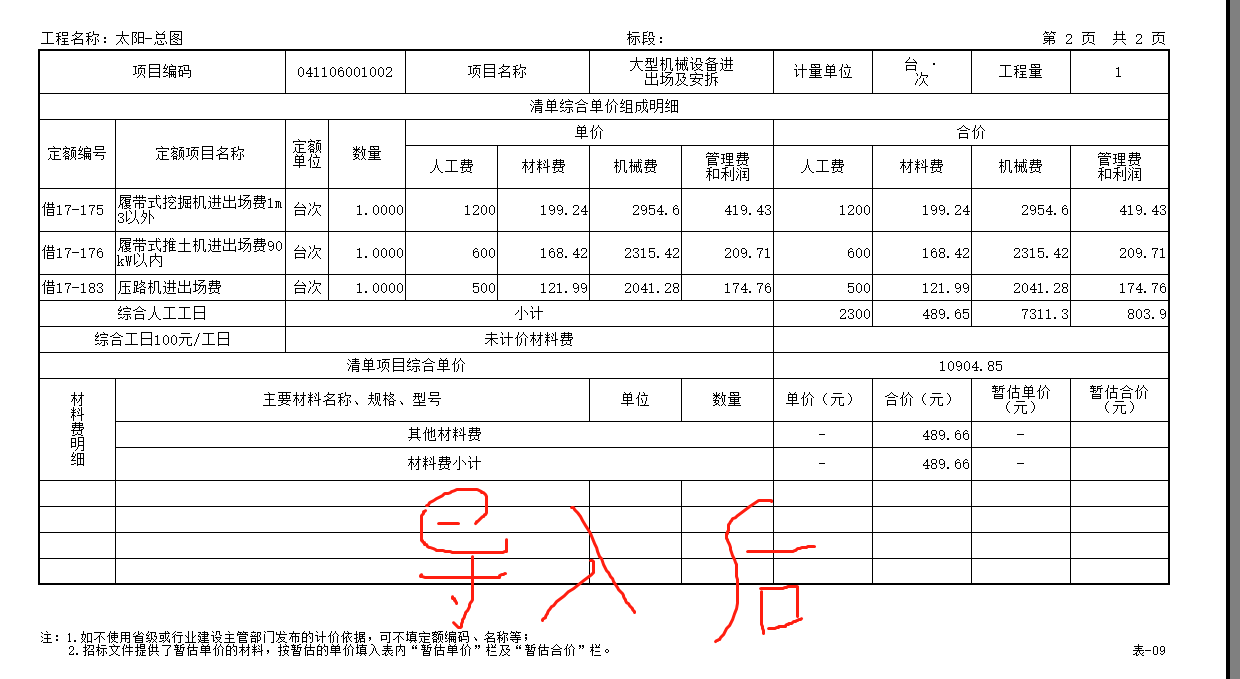 机械费