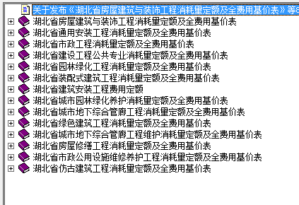 湖北18序列定额章节说明