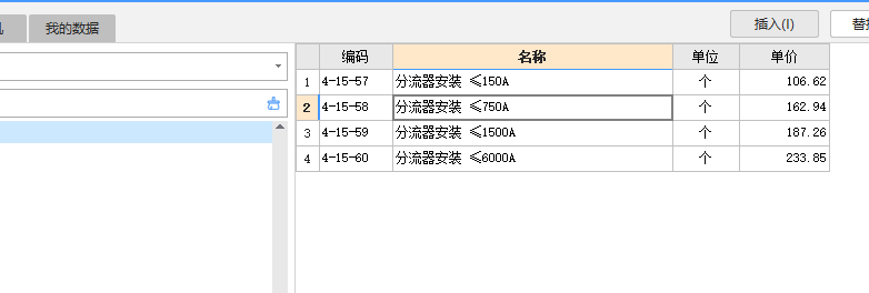 规格型号