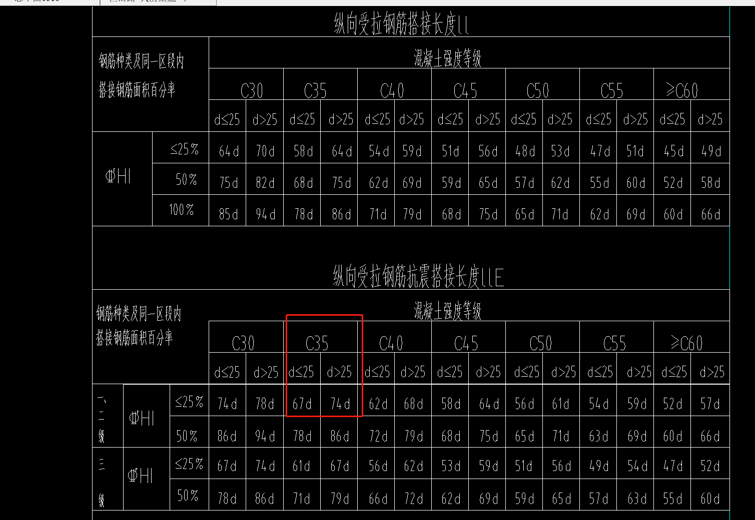 搭接长度