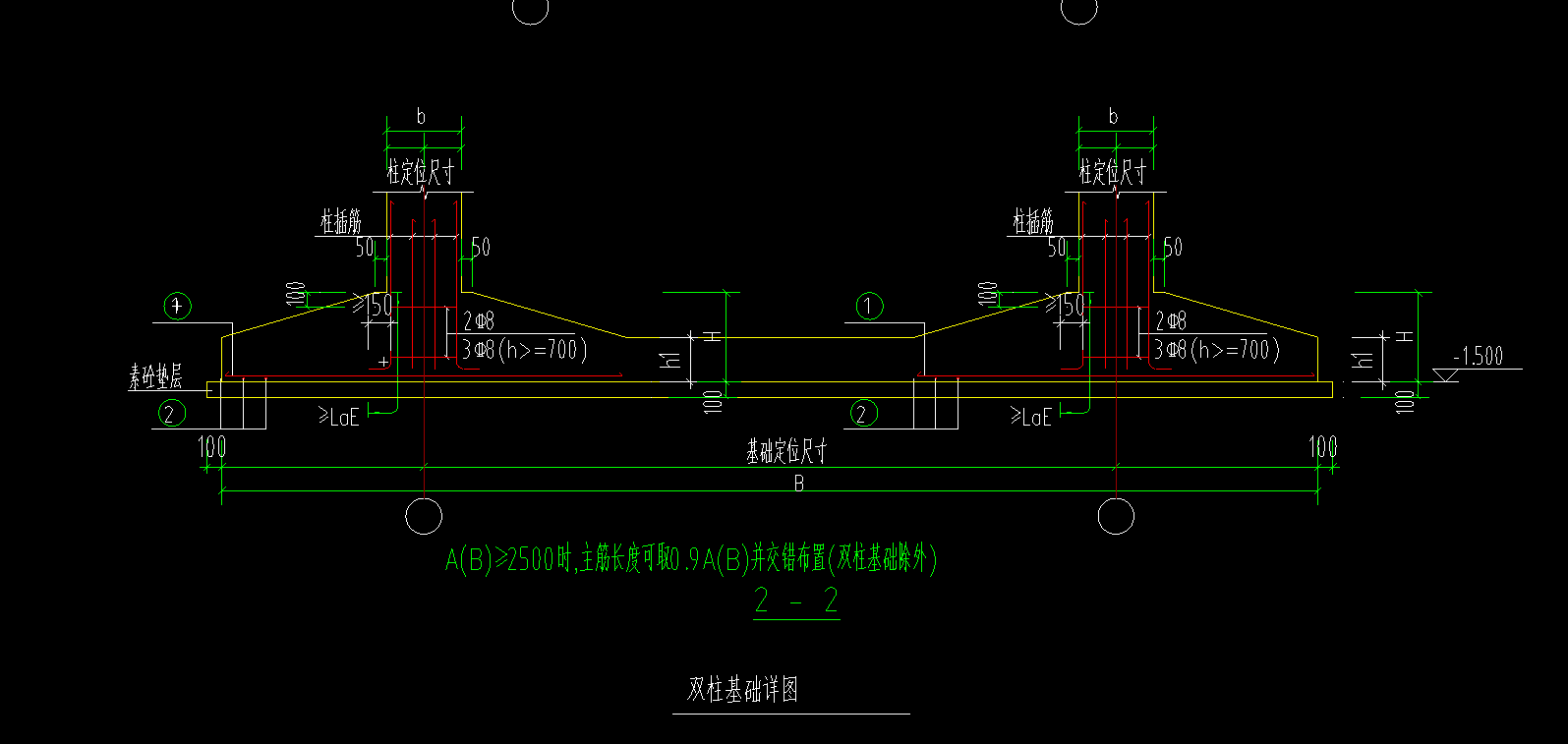 双柱独基