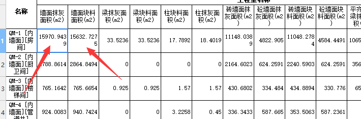 块料面积