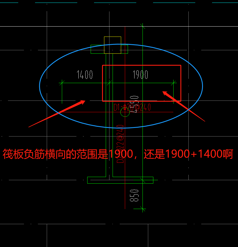 筏板负筋范围如图,怎么布置