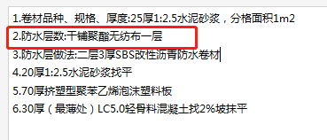 项目特征