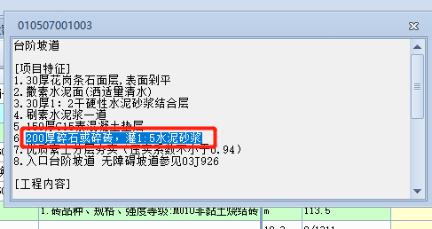 项目特征