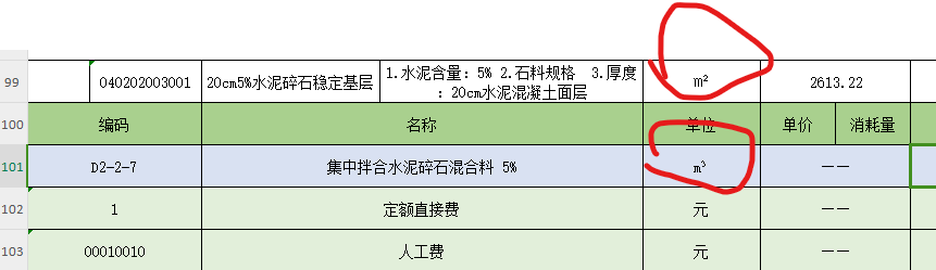 清单单位