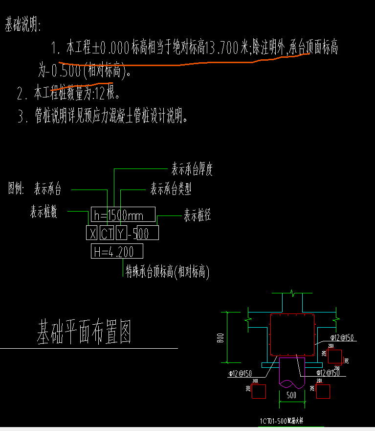 承台顶标高