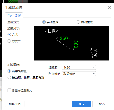 水平加腋