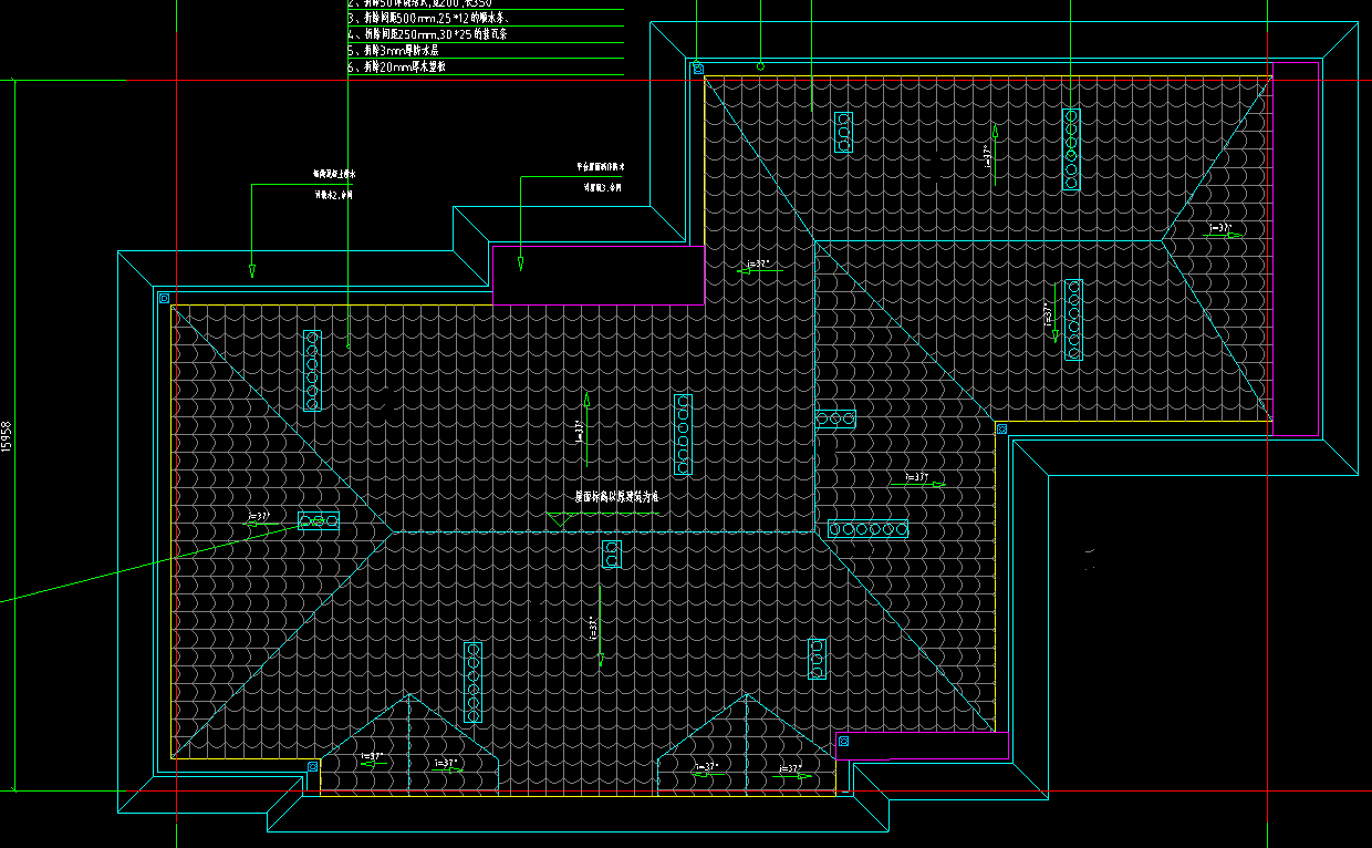 像这种平面图怎么计算斜屋面的面积