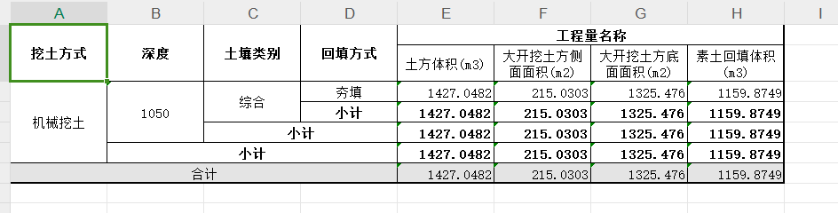 基坑体积