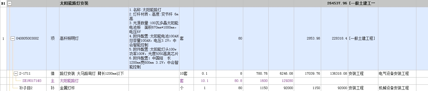 路灯套什么清单