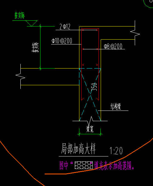 梁局部加高