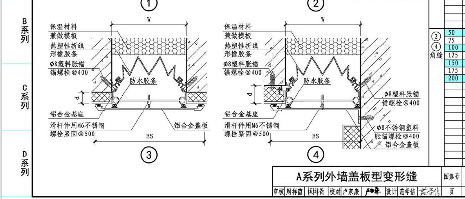 外墙变形缝