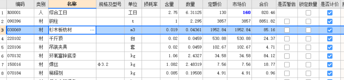 钢结构套定额