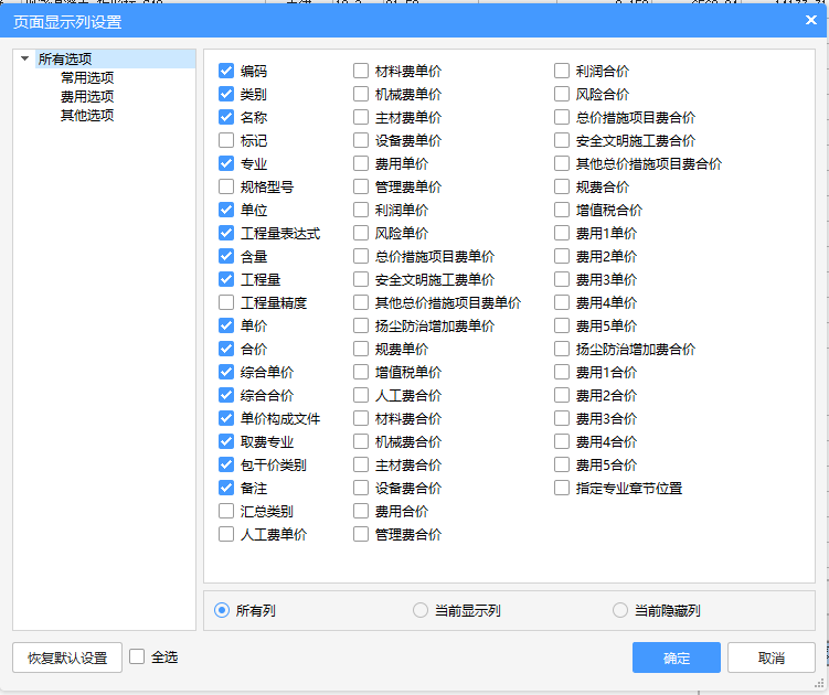 项目特征
