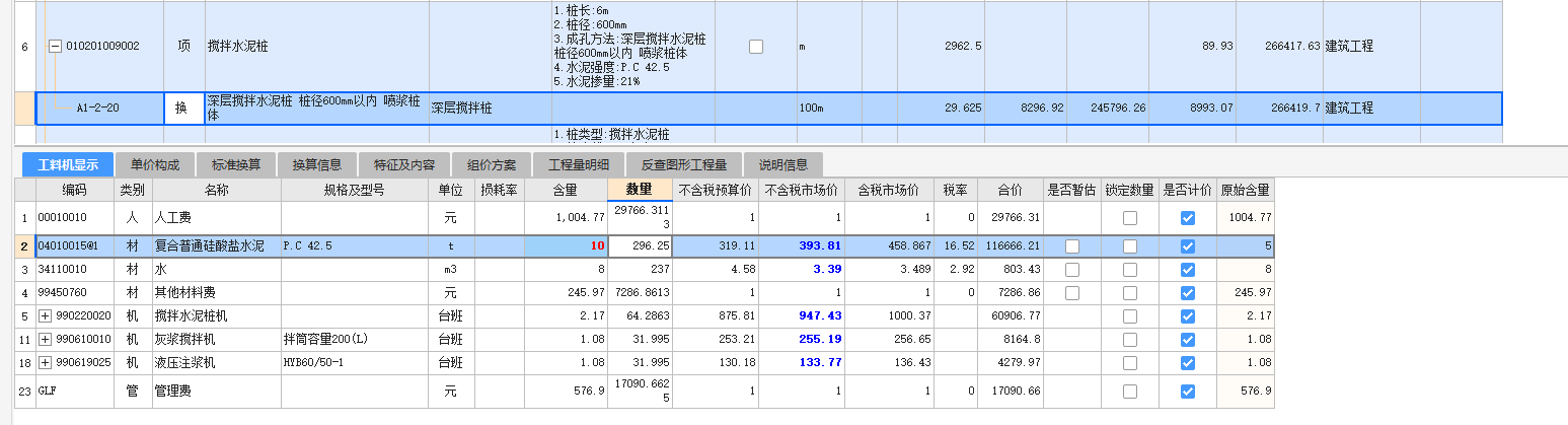 项目特征