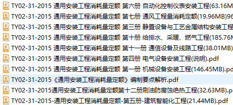 通用安装工程消耗量定额