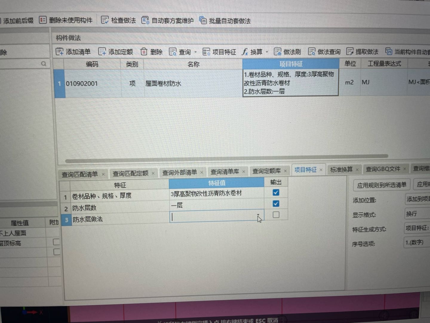 项目特征