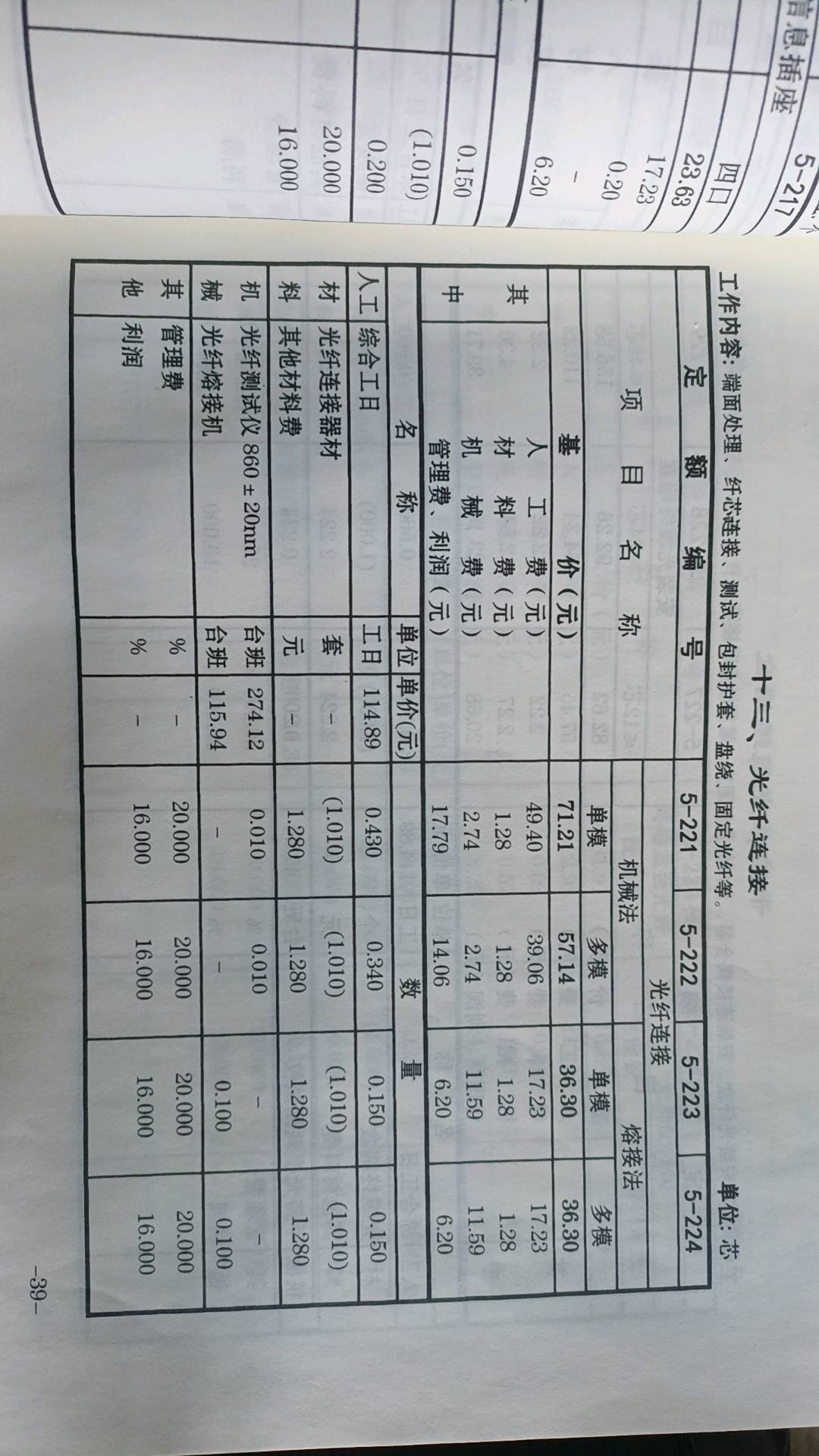 定额书