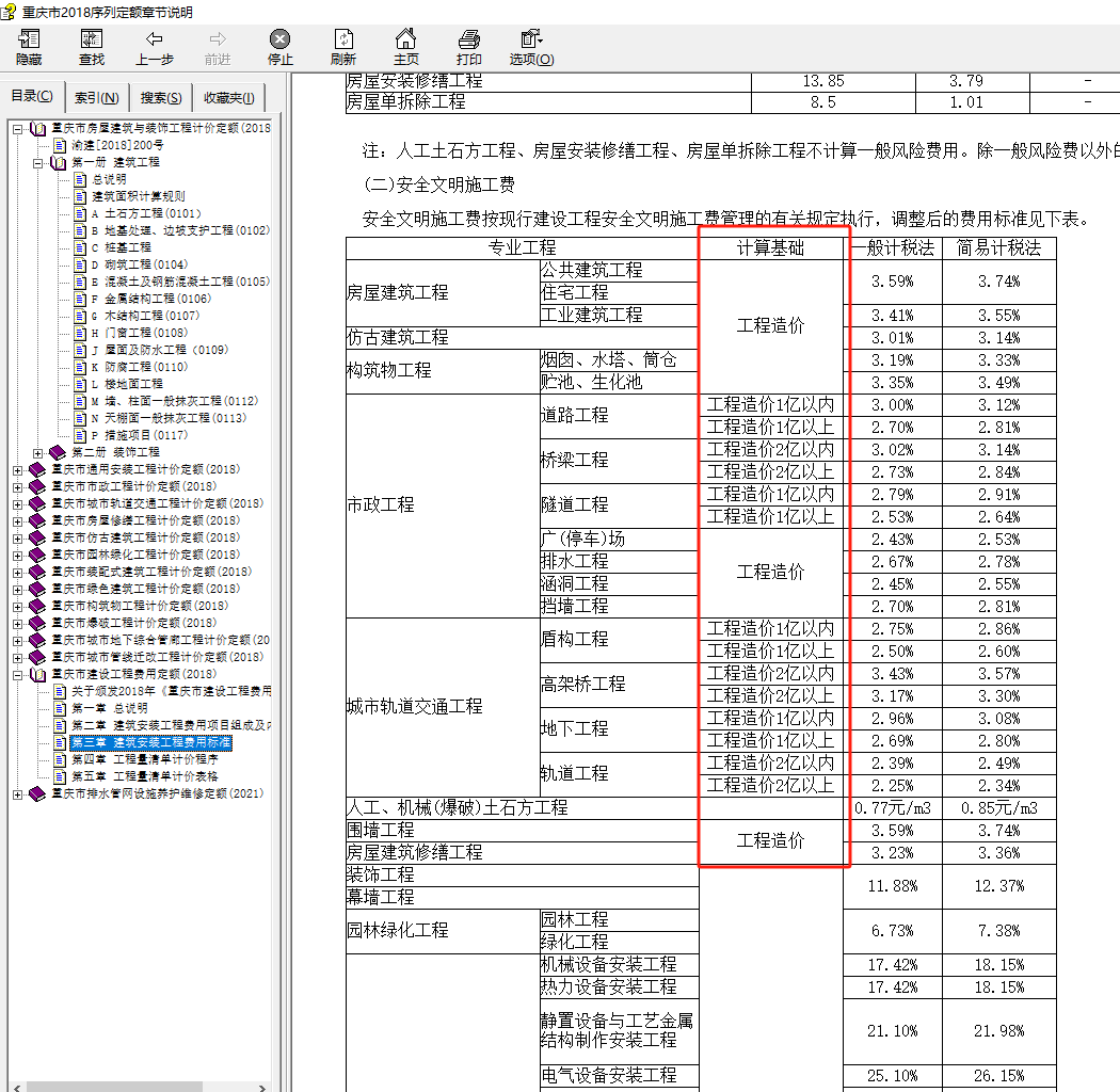 安全文明施工费