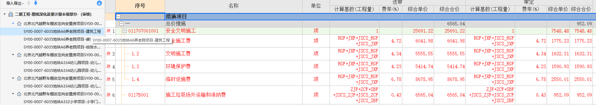 分项