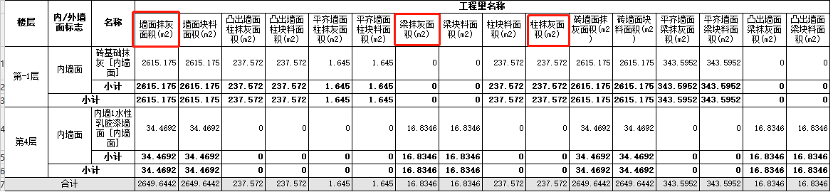 梁抹灰