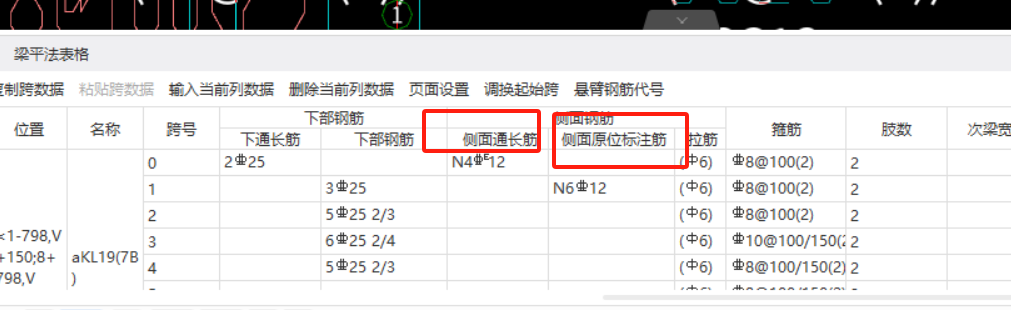 侧面原位标注筋