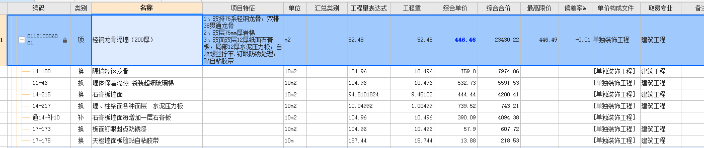 组价方式