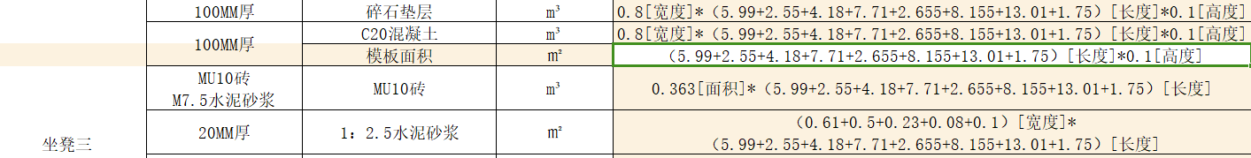 板面积
