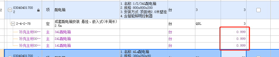未计价材