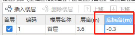 层底标高