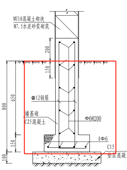 墙下
